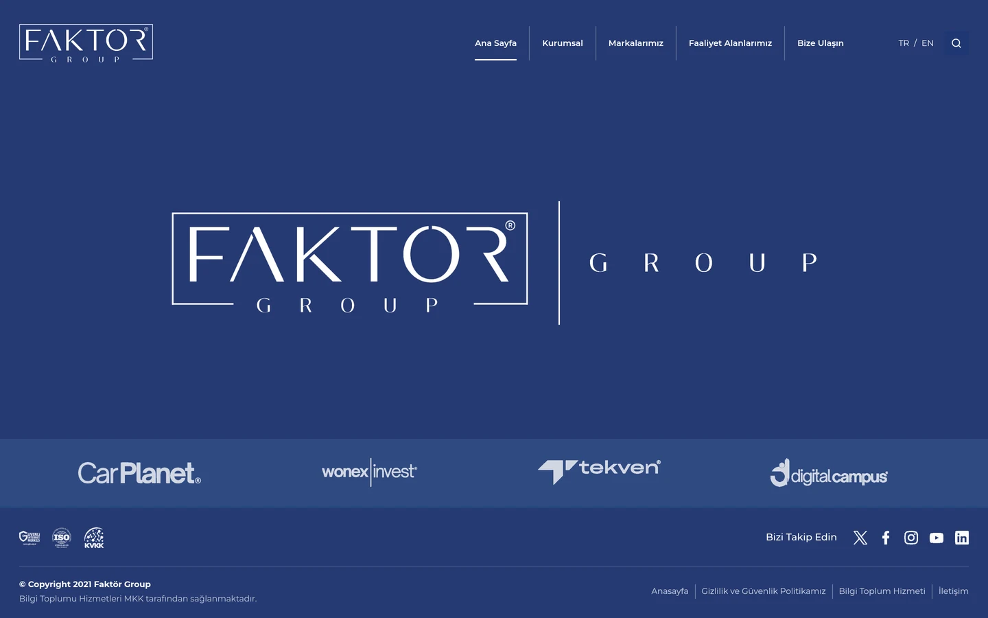 Faktör Group ana sayfası